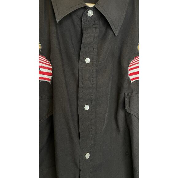 Vtg Ely Cattleman Pearl Snap Bald Eagle Western American Flag Patriotic Mens 3XL - Picture 4 of 6